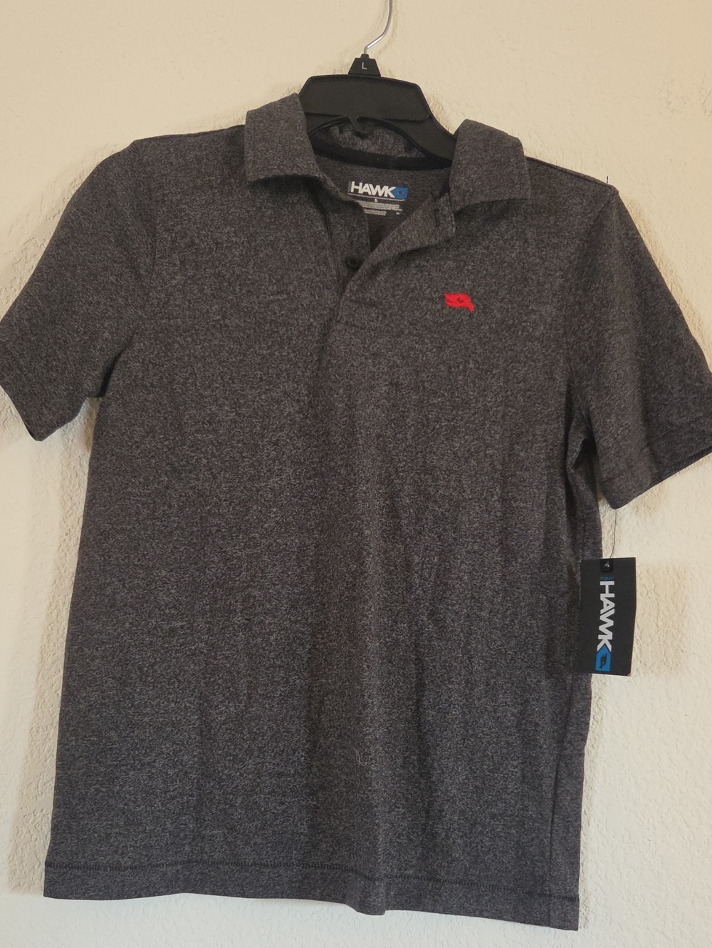 Tony Hawk Dark Charcoal Polo with Red Logo